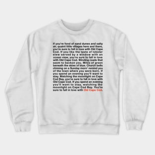 Old Cape Cod (Dark Lettering) Crewneck Sweatshirt